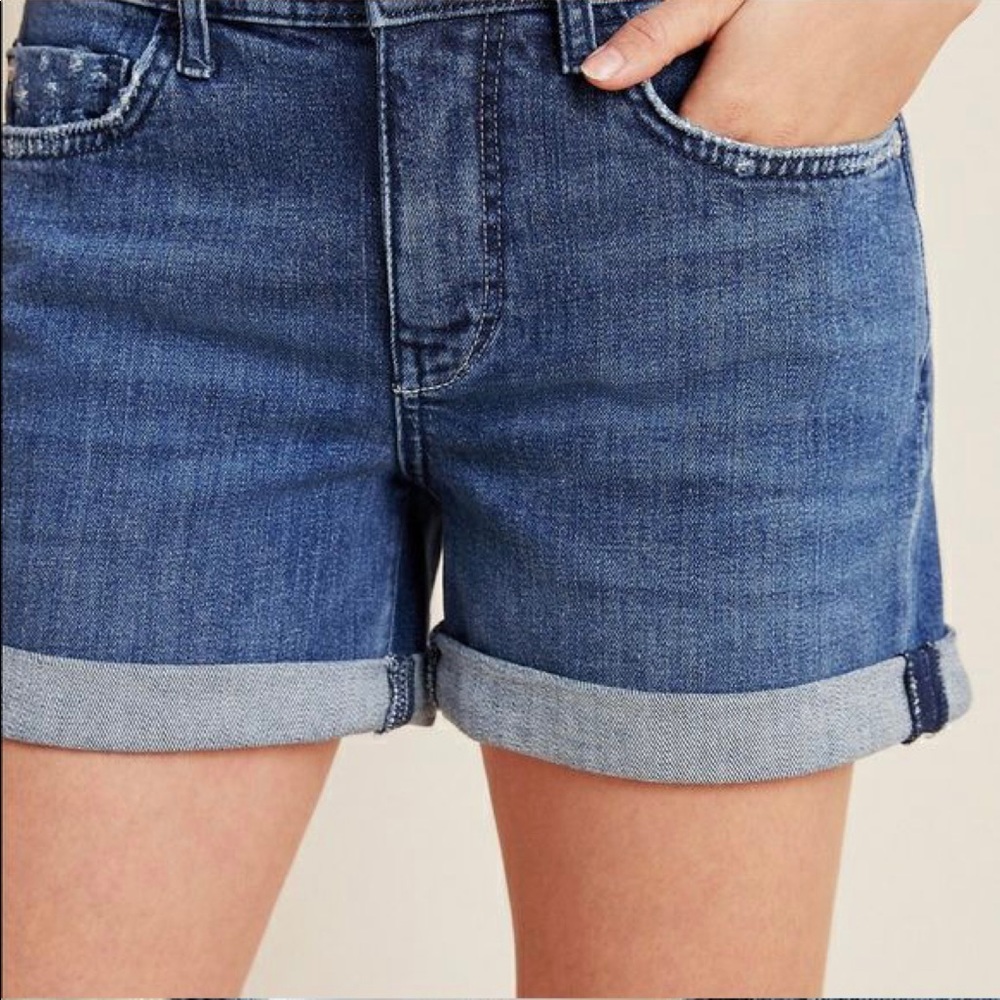 ANTHROPOLOGIE | Pilcro & the Letterpress slim boyfriend classic jean shorts